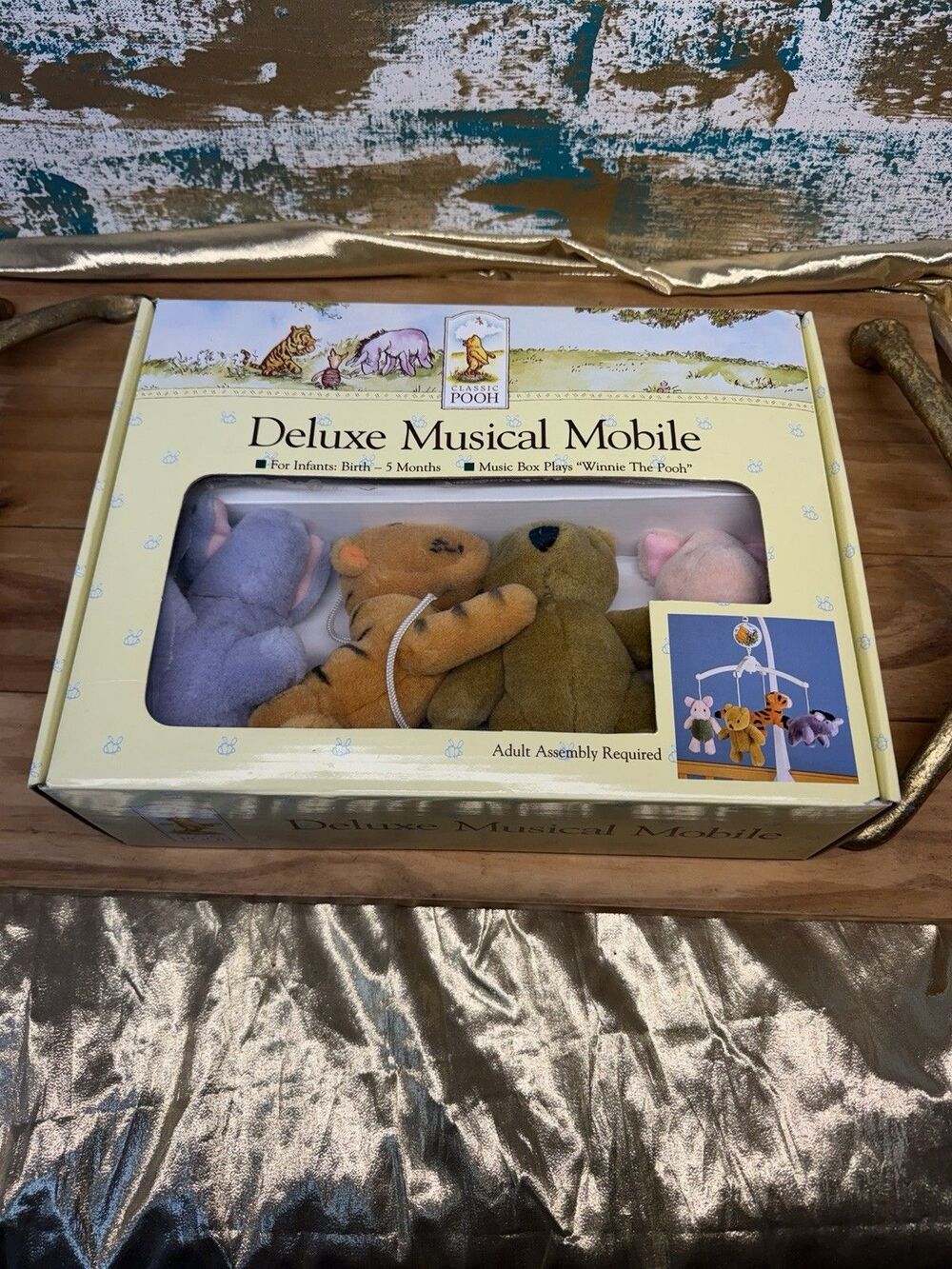 Classic Winnie the Pooh Deluxe Musical Mobile New Open Box